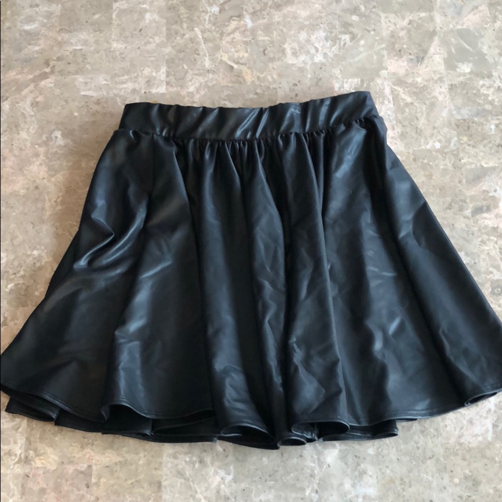 Black pleather skirt